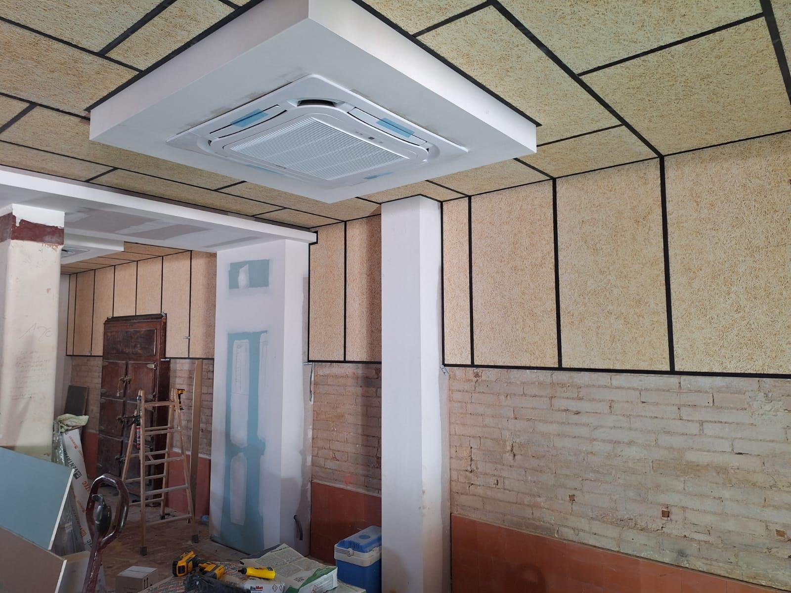 Techos e instalaciones durante una obra
